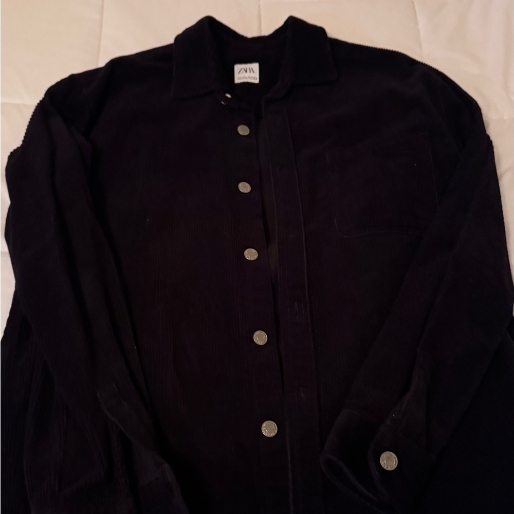 Corduroy Black Shirt - Zara